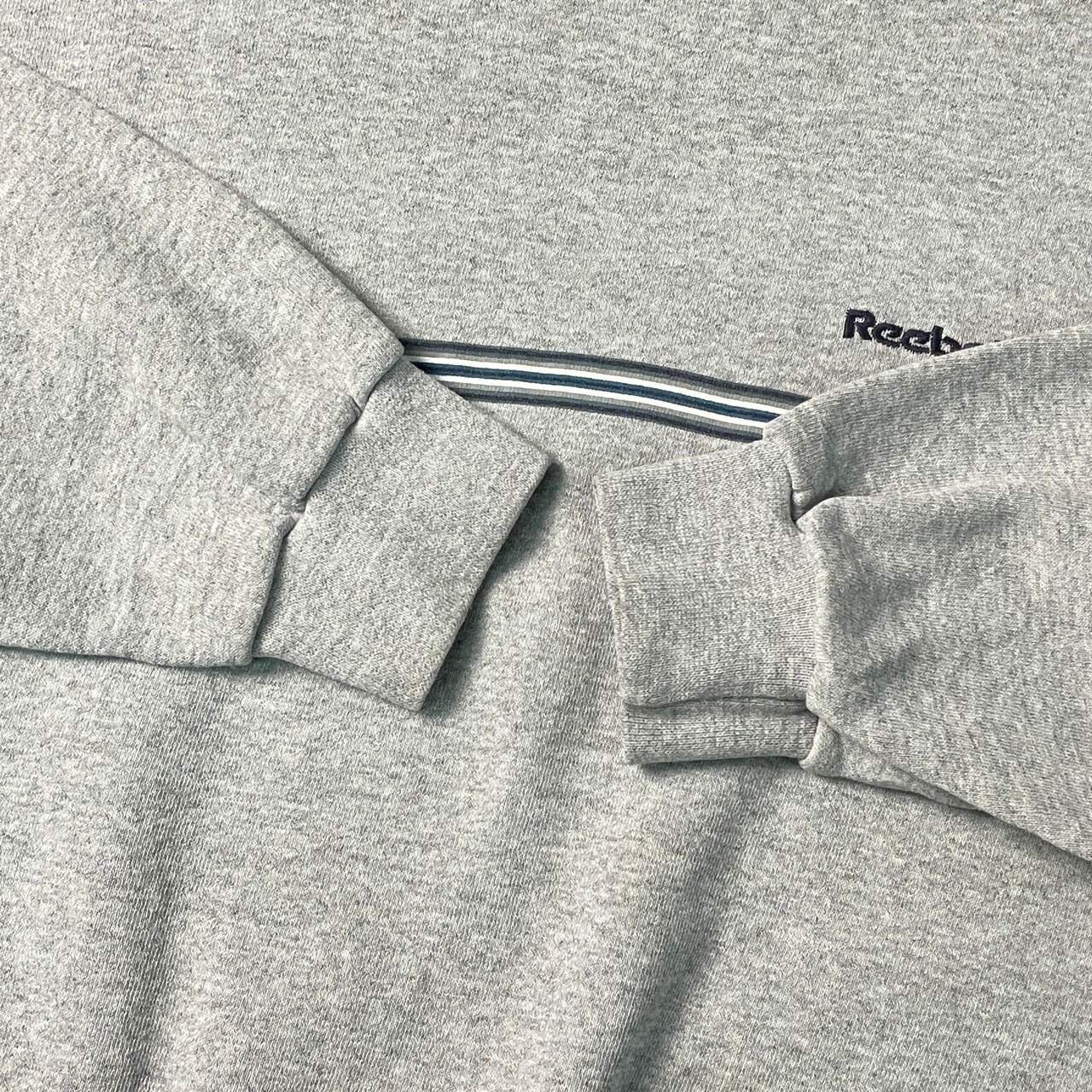 90年代 USA製 Reebok リーボック スウェットシャツ ラインデザイン 