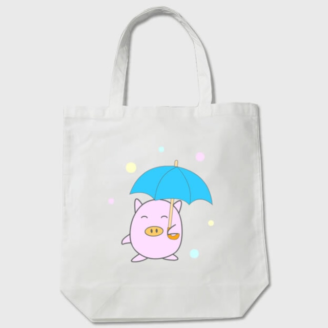 トートバッグ 雨の日ぷくちゃん