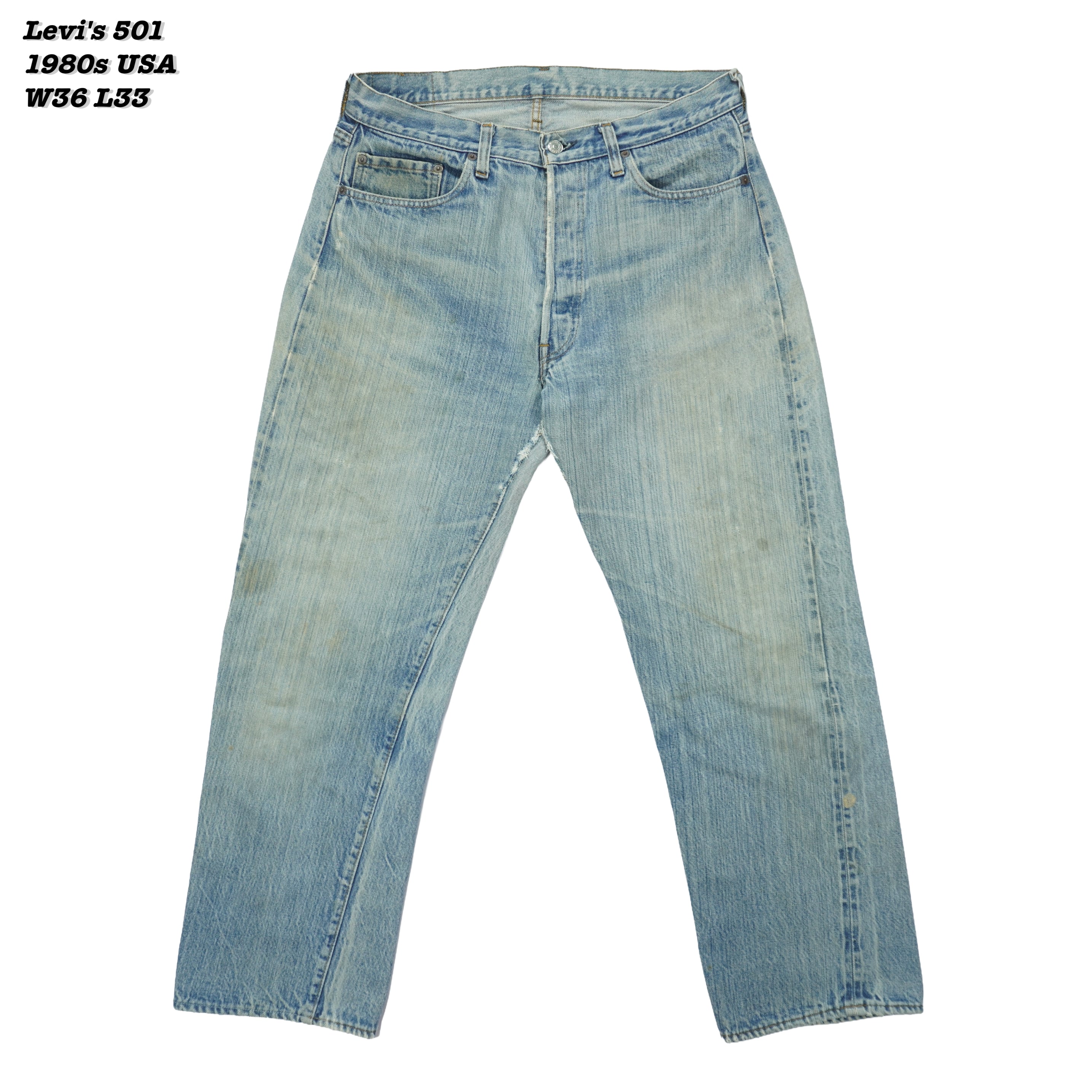 Levi's 501 Black Denim Pants USA 1980s 1990s W31 L30 LS25033