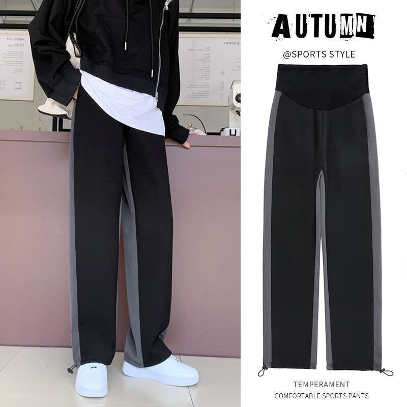 【新作】【送料無料】 6888＃秋のパッチワークマタニティパンツ調節可能なベリールーズスポーツパンツ服妊娠中の女性妊娠中のズボン オータム 秋物 アジャスタブル AL expec494457486977