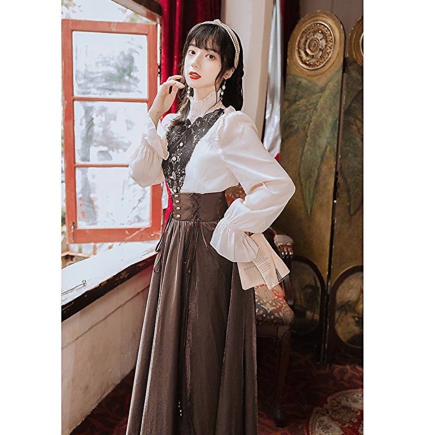 ゴスロリ通販 With U クラロリ ブラウス スカート セット割り ハイ