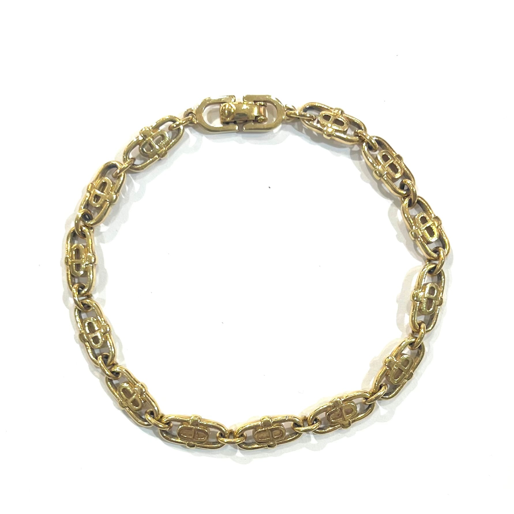 Christian Dior 】【DIOR】2430 美しいCDロゴチェーンブレスレット
