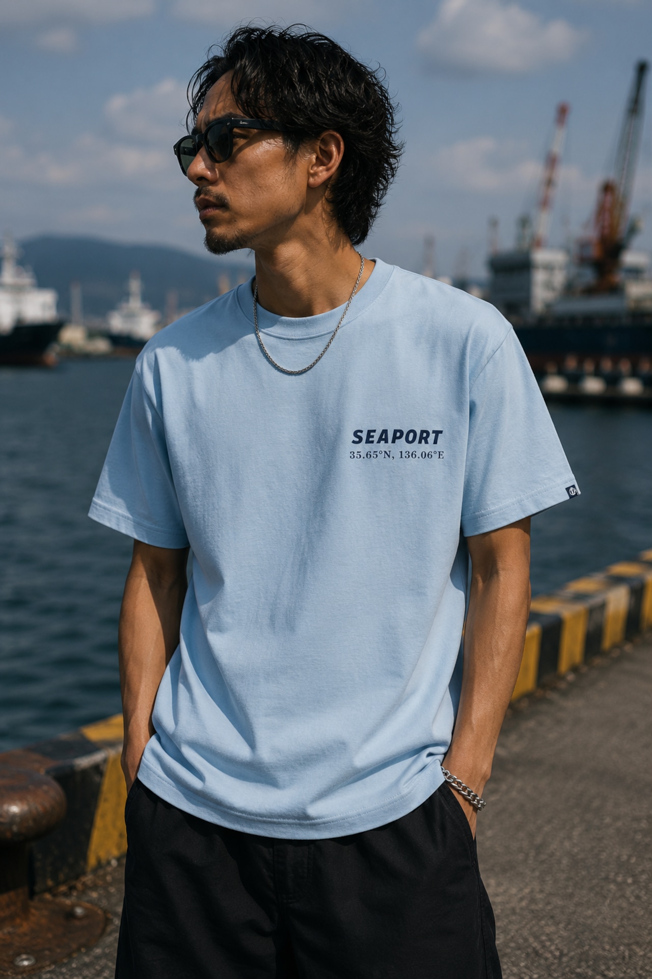 【THE ESSENTIAL LOGO TEE】HIGH TIDE(Acid Blue) 画像3