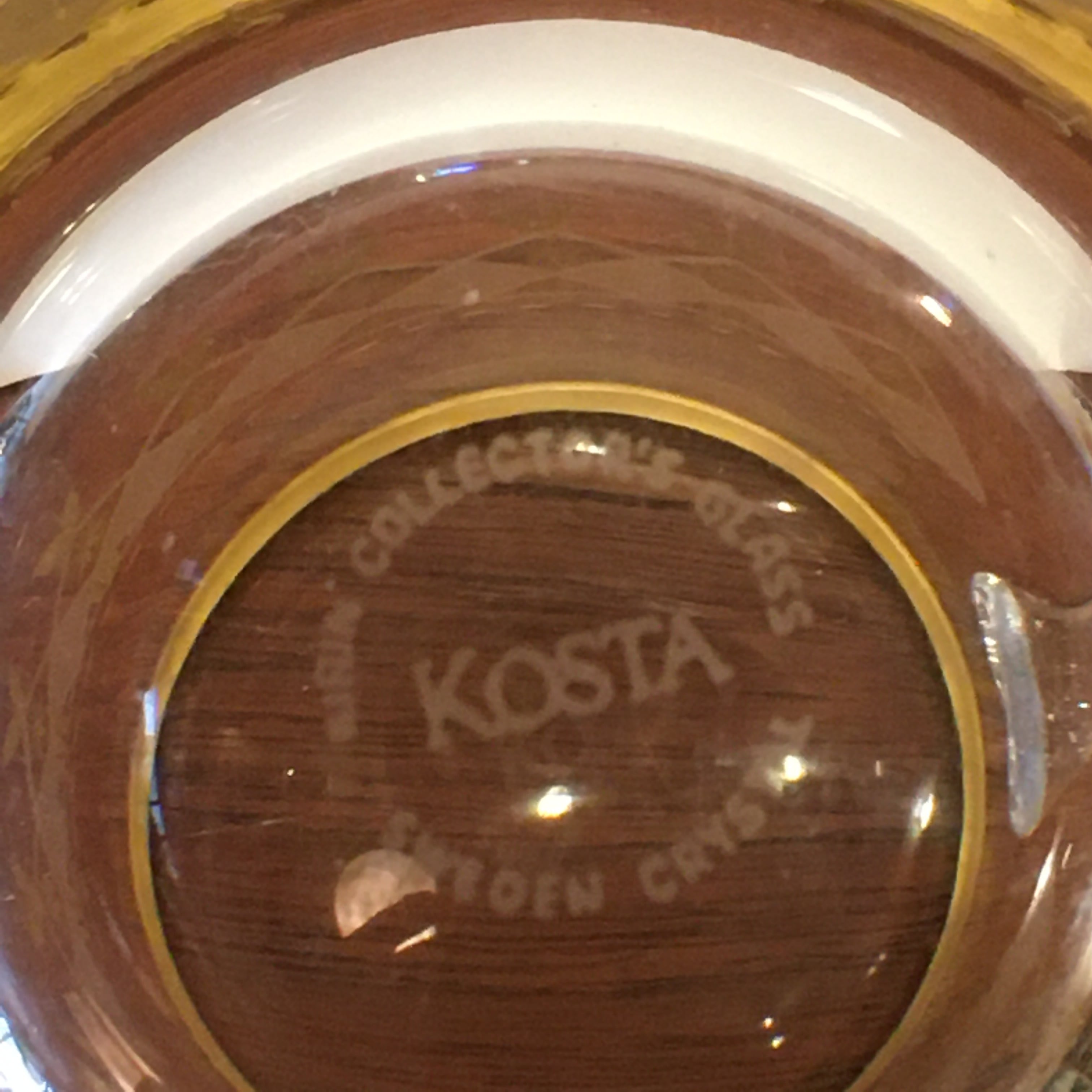 キリンコレクターズグラス KOSTA BODA ”ジュニア･ゴールド” ビアグラス 1986年 キリンビアマグコレクション | coshiki
