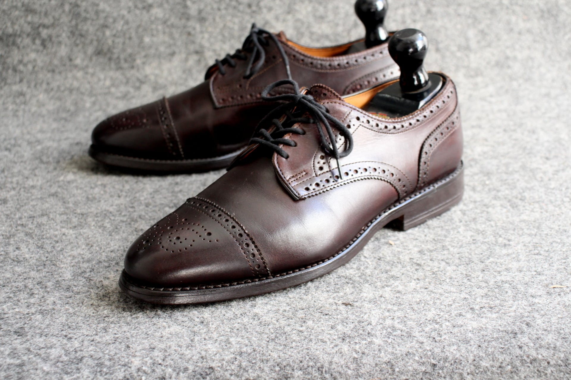 US6.5ED Allen Edmonds McAllister ウィングチップ MADE IN USA 80's
