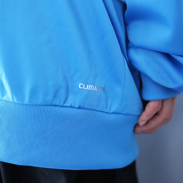 "adidas" beautiful blue collar loose track jacket