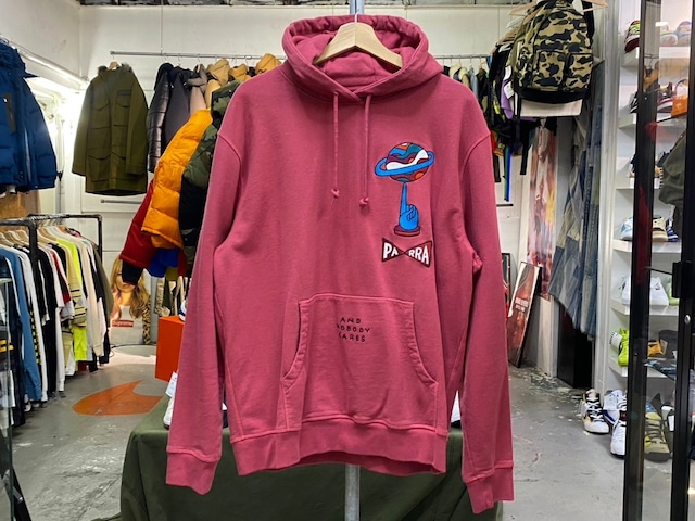 PARRA WORLD BALANCE HOODED SWEATSHIRT CORAL XL 84455