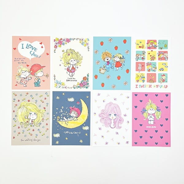 水森亜土 ポストカード 青緑 文具 | キャラクターグッズの「Perfect