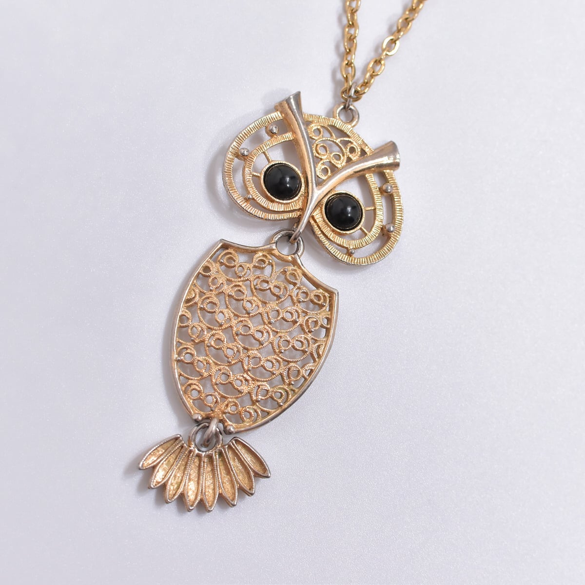 70~80s Vintage ヴィンテージ フクロウ ネックレス アクセサリー ビンテージ 動物 アニマル