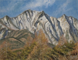 油絵 #11「雪峰」F6 / Oil Painting #12 "Snowy Mountain" F6