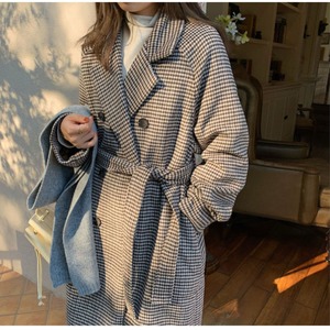 クラシック千鳥格子コート W00854