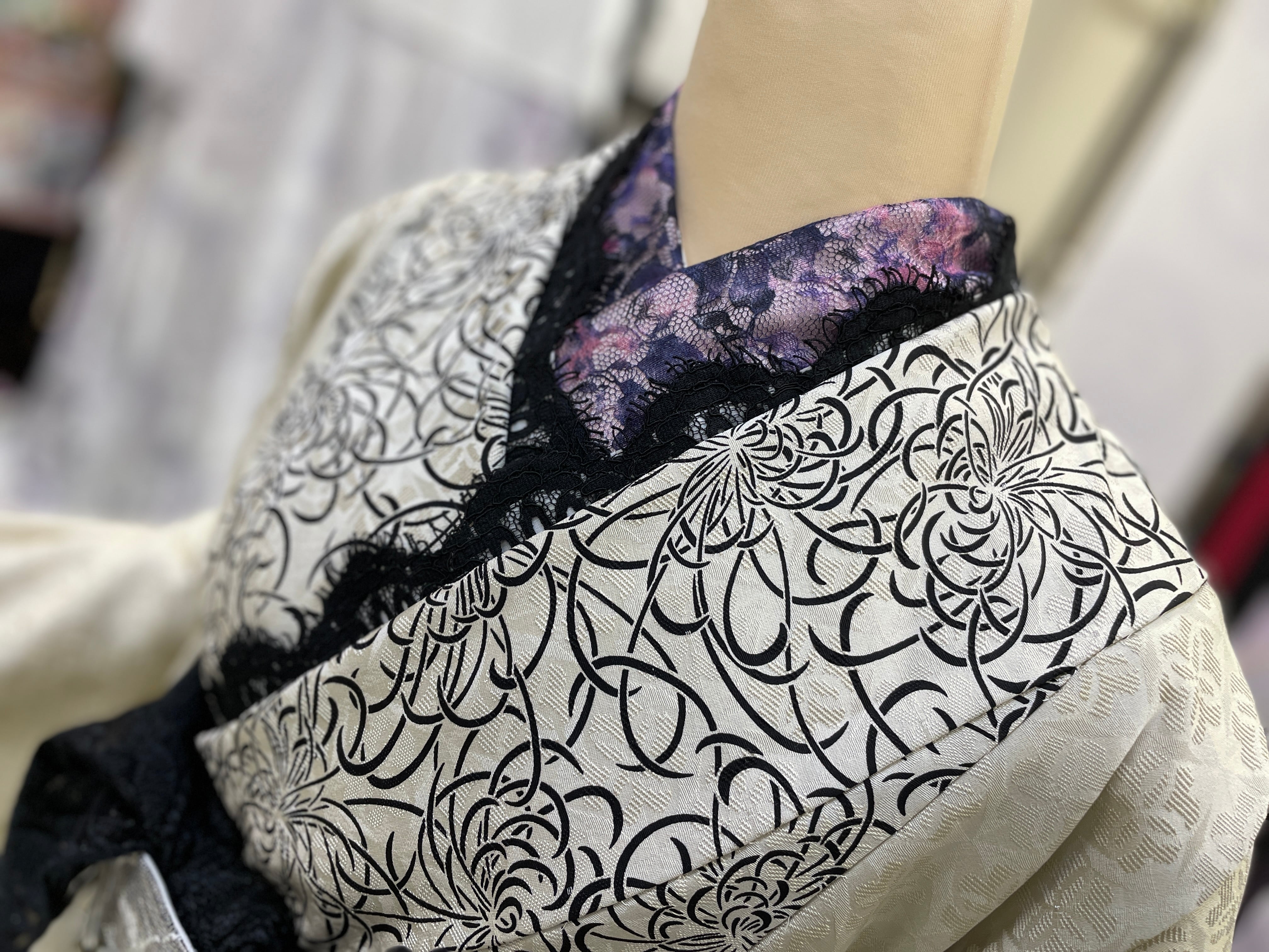 掛け衿 レース黒 | anjyushop