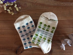 hand block print socks お花ライン