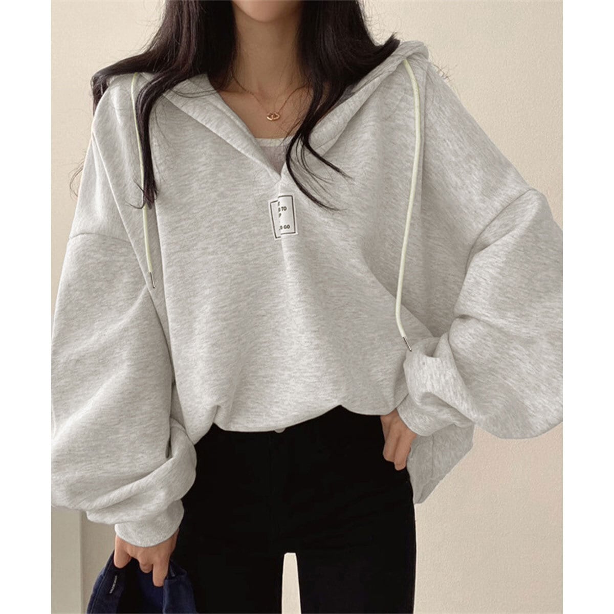 パーカー スウェット フード付き レディース 春秋 韓国 ロゴパーカー ゆったり オーバーサイズ 大人 カジュアル ストリート おしゃれ 体型カバー ボリューム袖 ボーイフレンド風 ビッグシルエット ビッグパーカー 大人可愛い 大人女子