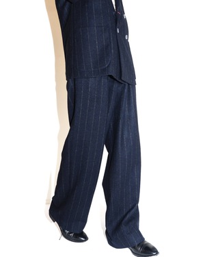 m's braque "TUCKED BAGGY PANTS〔NAVY CHALK〕"