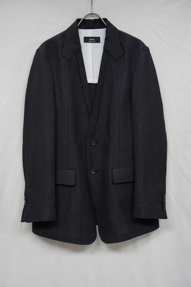 ensou.  / Ghost Lapel Jacket(BLACK STRIPE)