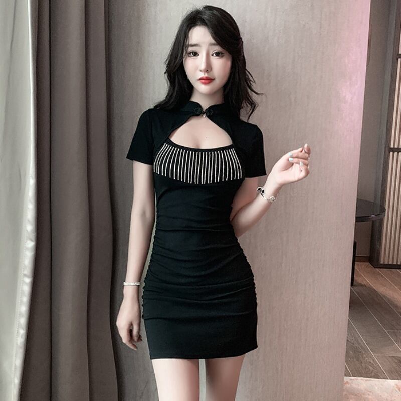 サマースタイルスタンダード薄手ドレス レトロ 夏物 ハンチェンe4377066121