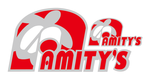 アミティーズ amitysステッカー（大小セット） グレー×レッド