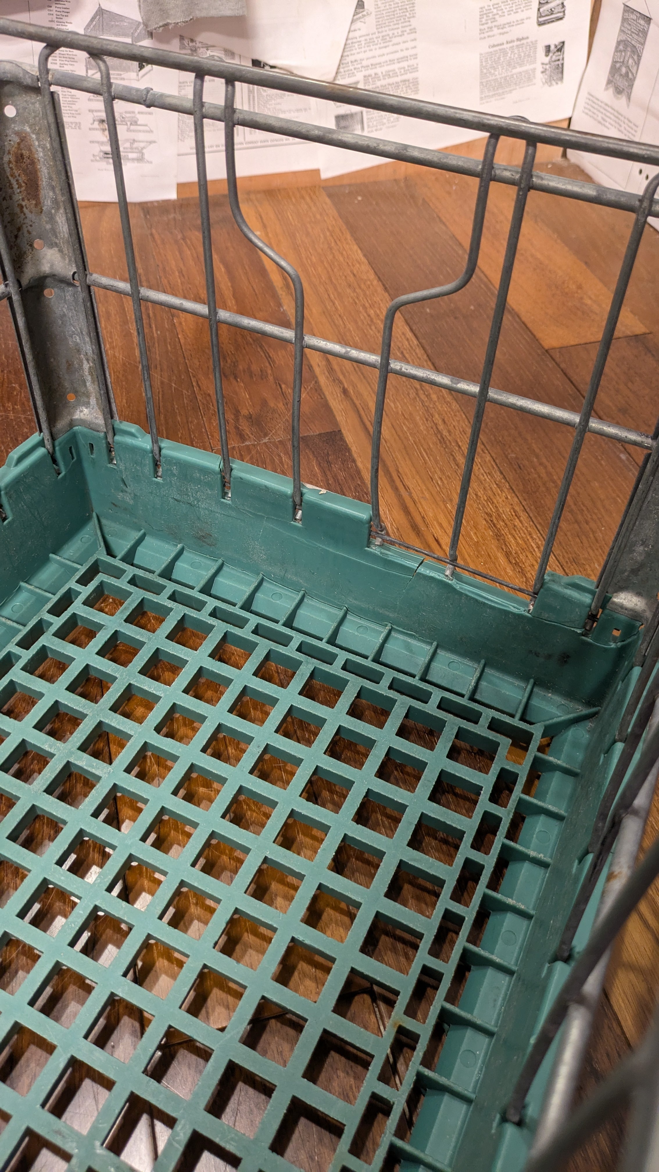 Vintage LUCERNE WireCrate StorageBox Antique Container ビンテージ