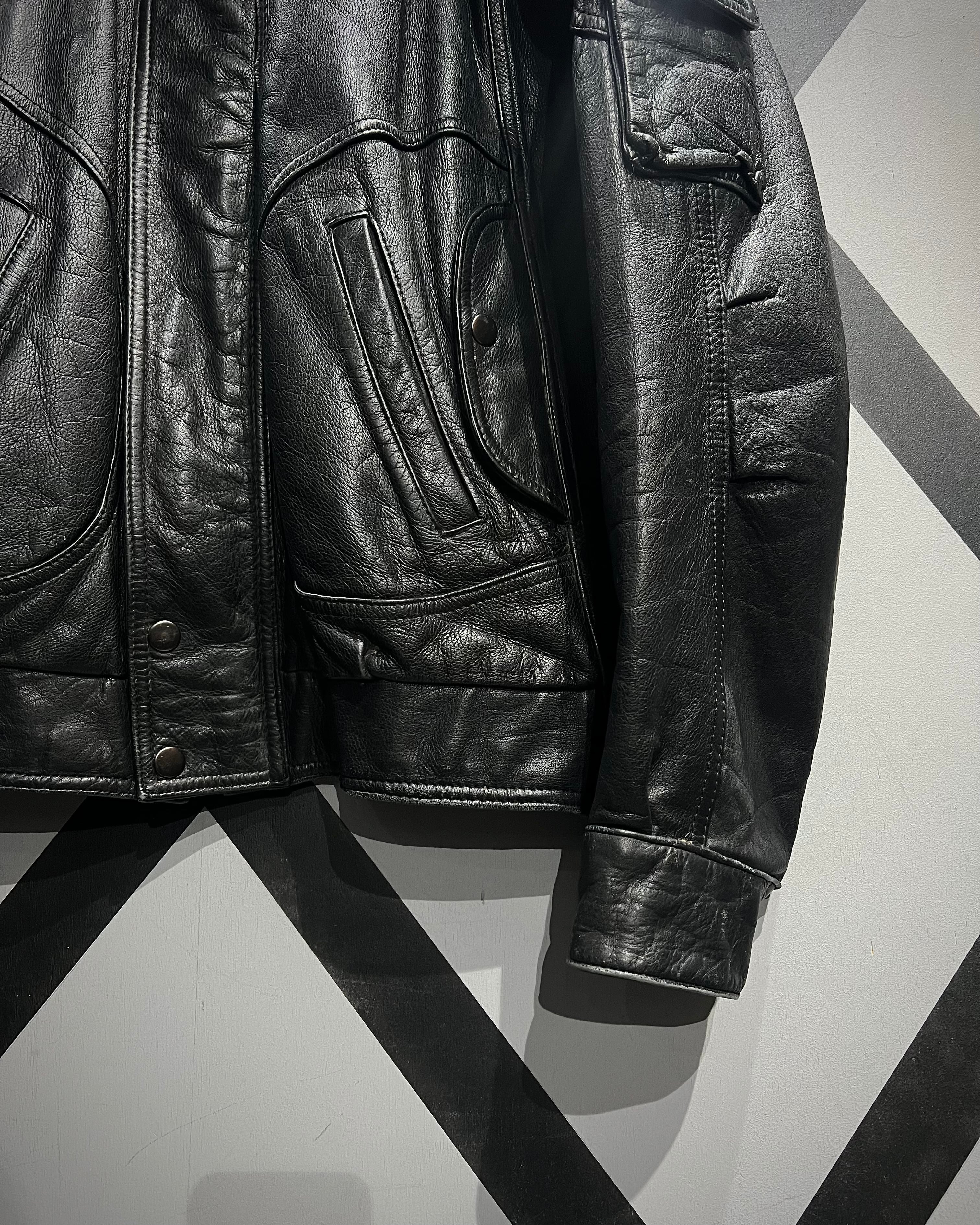 X VINTAGE】80's Flight Detail Vintage Leather Jacket | Caka(カカ