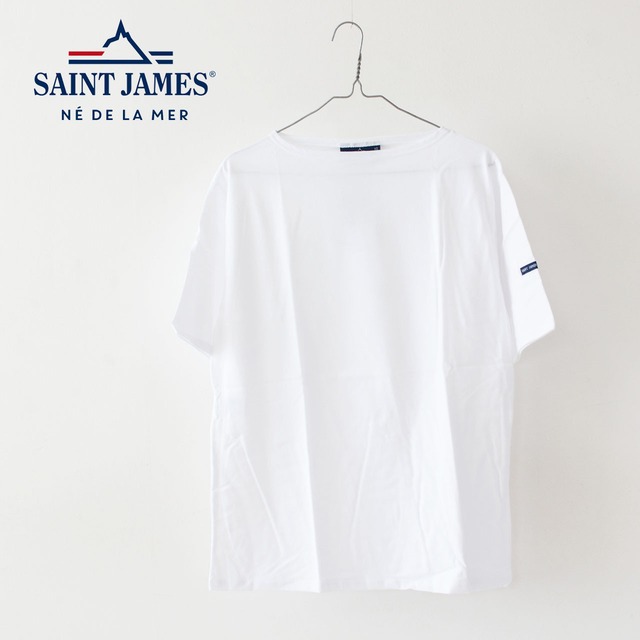 SAINT JAMES [セントジェームス 正規販売店] PIRIAC SOLID NEIGE [ps-neige] ピリアック無地(ﾎﾜｲﾄ)・カットソー・半袖Tシャツ・Tシャツ・MEN'S / LADY'S [2024SS]