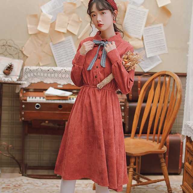 全5色 ワンピース レトロワンピース クラシカルワンピ レディース 秋冬ワンピース ワンピ 可愛い 無地 オシャレ ワンピース クラシカル ミディ丈 長袖 カワイイ 通勤 通学 夢かわ セットアップやパンツドレスなど二次会ドレスに合う海外ファッションサイト Urubei