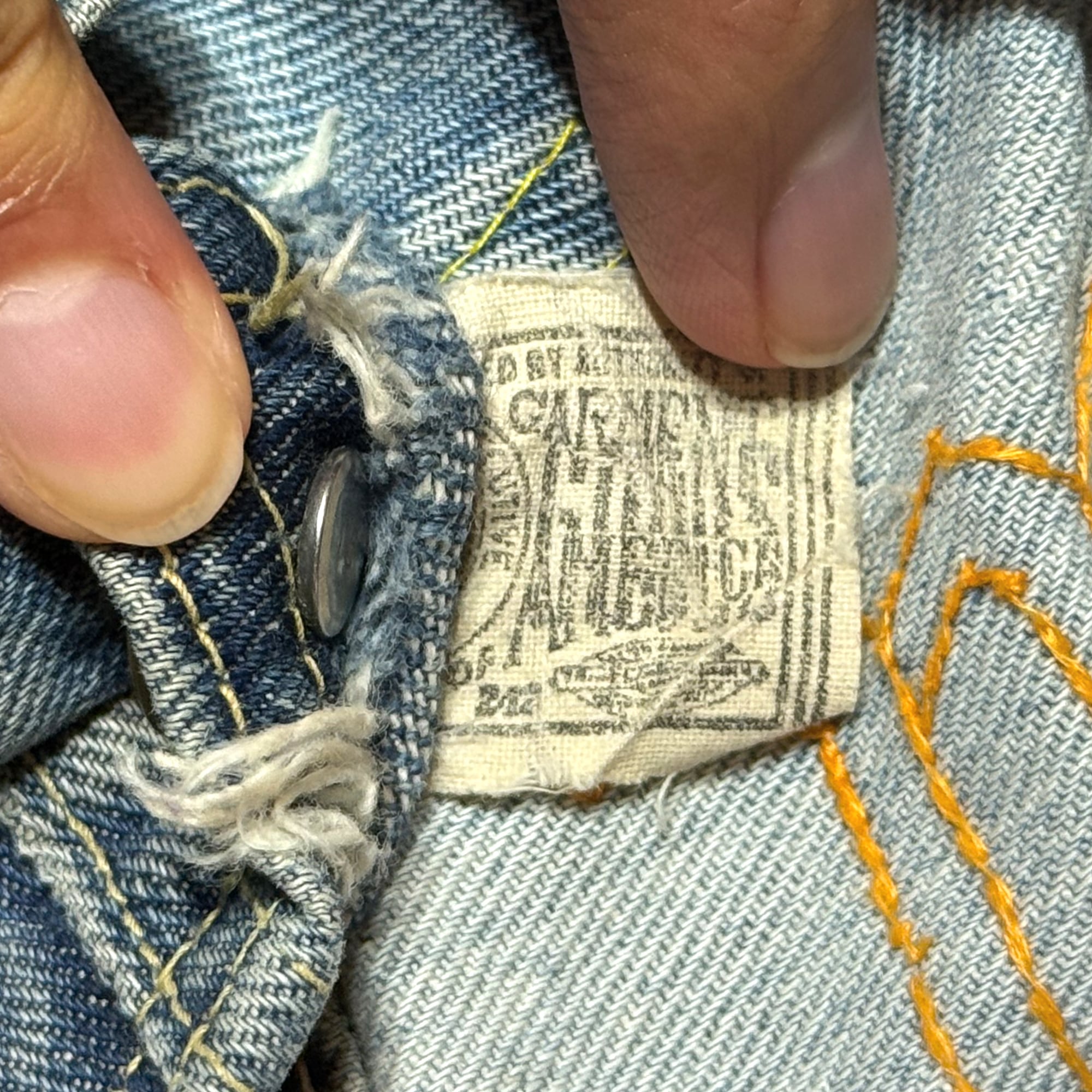 1970's USA製 Lee リー ハンドステッチ 刺繍 101J デニムジャケット