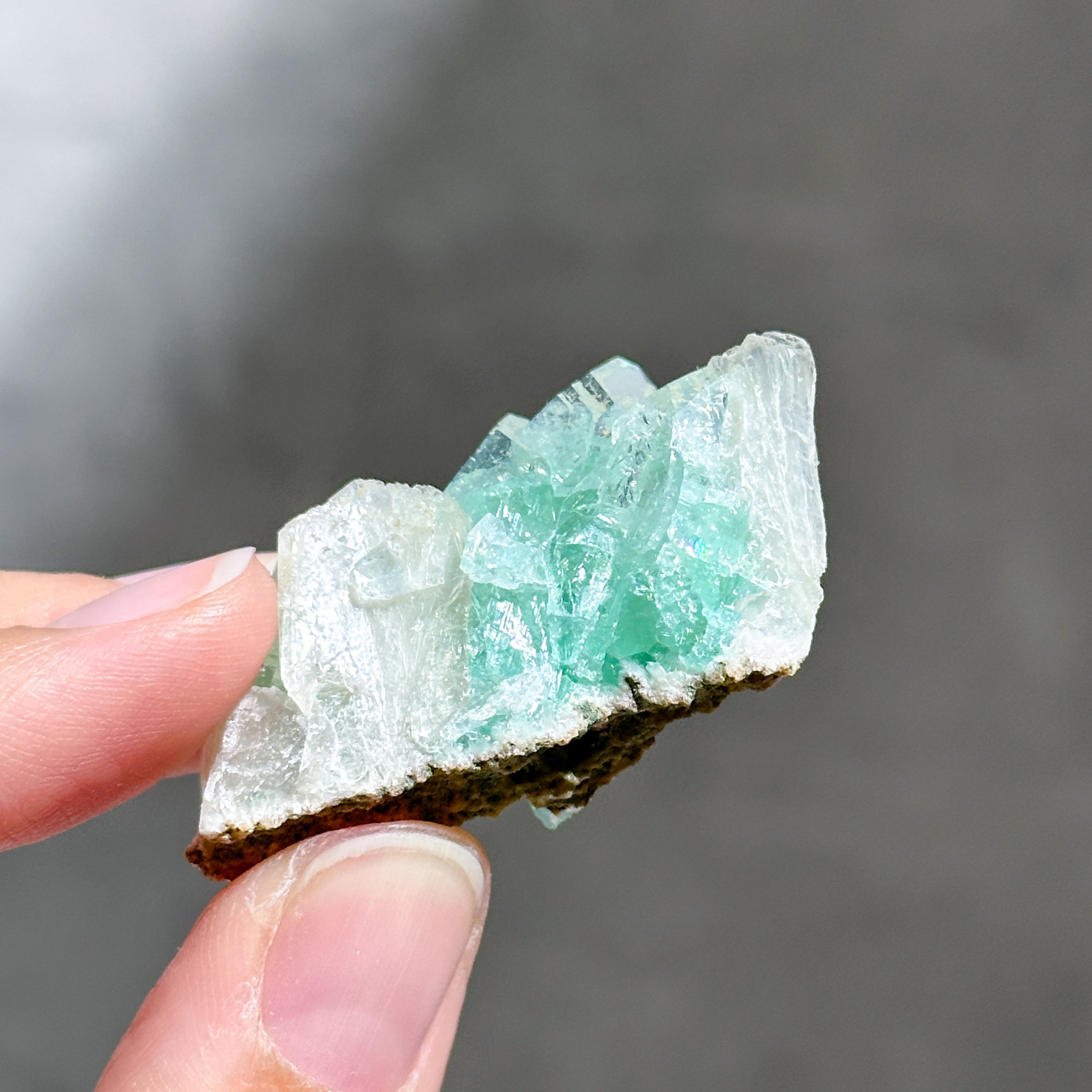 グリーンアポフィライト＆スティルバイト 81◇ Green Apophyllite