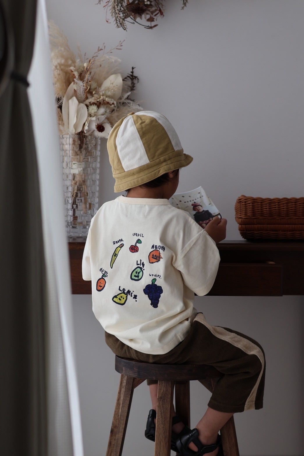 【予約】送料無料 Grown / ORGANIC FRUIT SALAD TEE - MILK