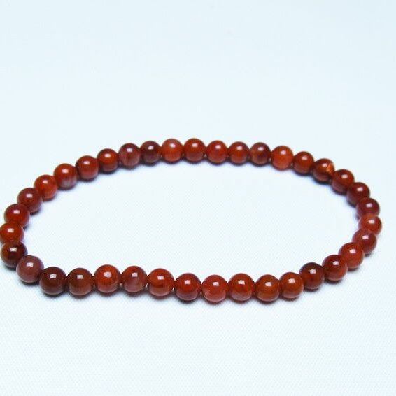ナンホーンアゲート ブレスレット 5mm アゲート ブレス 一点物 メール便可 [M便 1/10] 111-47474