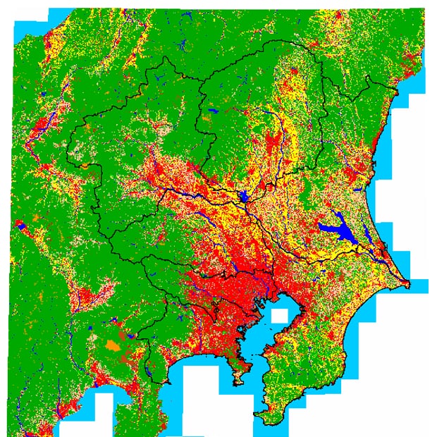 GISデータ　関東地方の土地利用・平成26年度（平面直角座標系第９系・GeoTIFF）