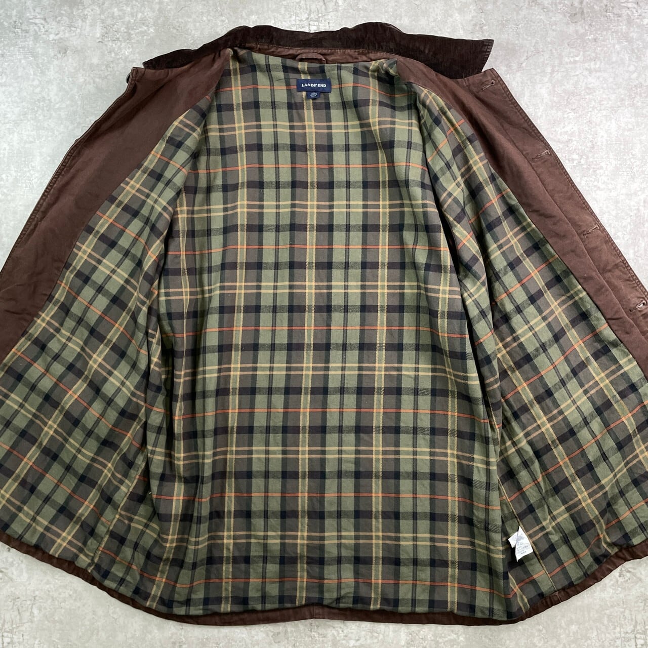 00年代 LANDS' END ランズエンド コーデュロイ襟 ハンティング