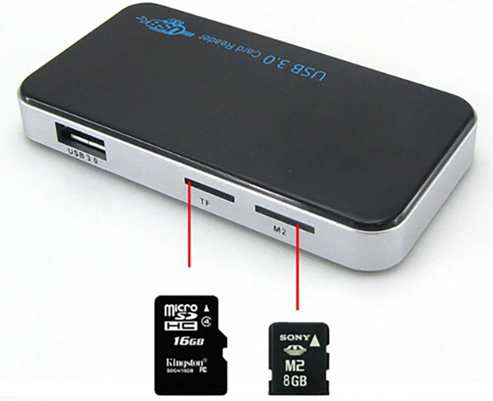USB3.0 高速 マルチカードリーダー CF, SDカード, Micro SD, MS(Memory Stick), M2, xD 対応(ブラック)  … | 便利グッズショップ krona