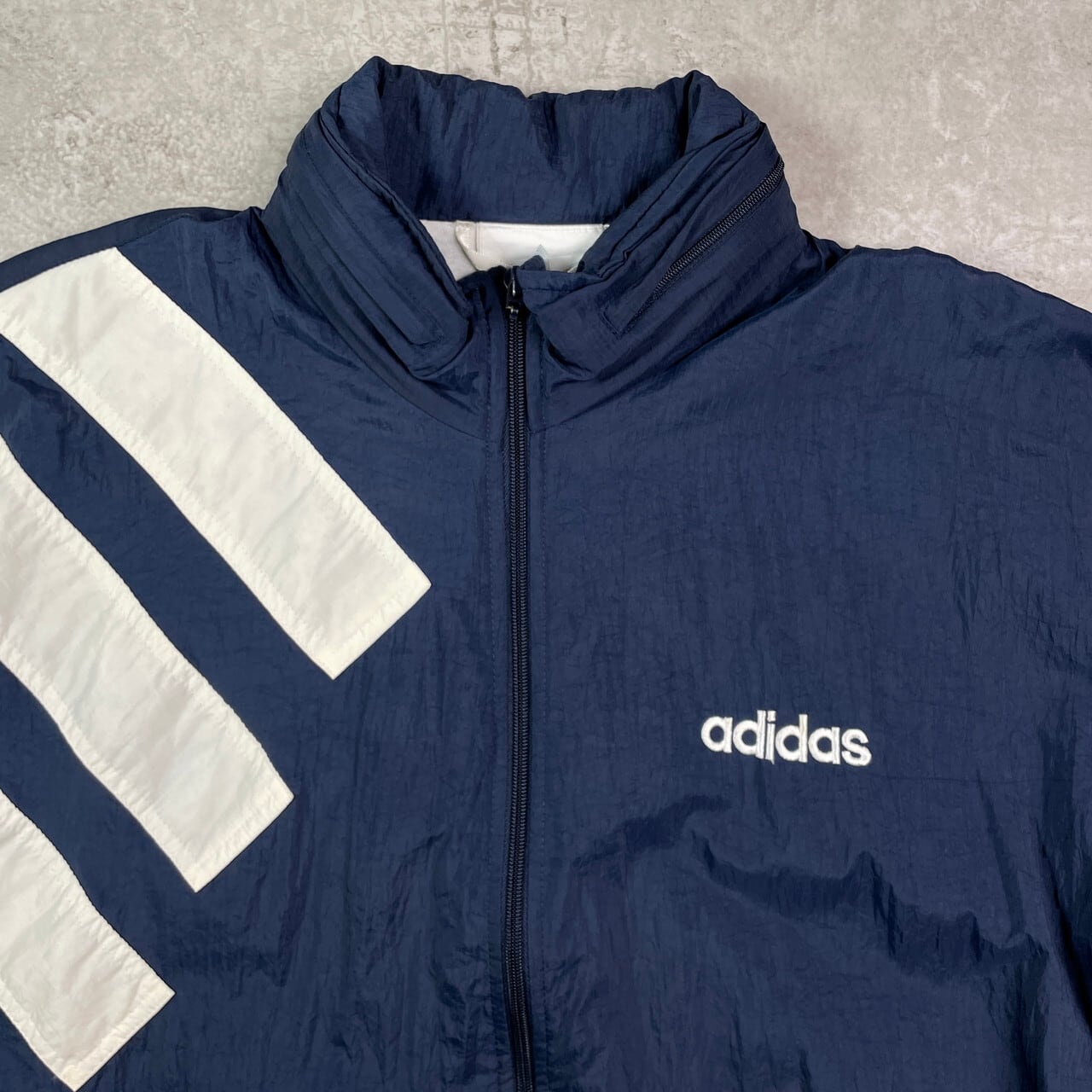 80年代 adidas アディダス ロゴ刺繍 ナイロンジャケット メンズXL相当