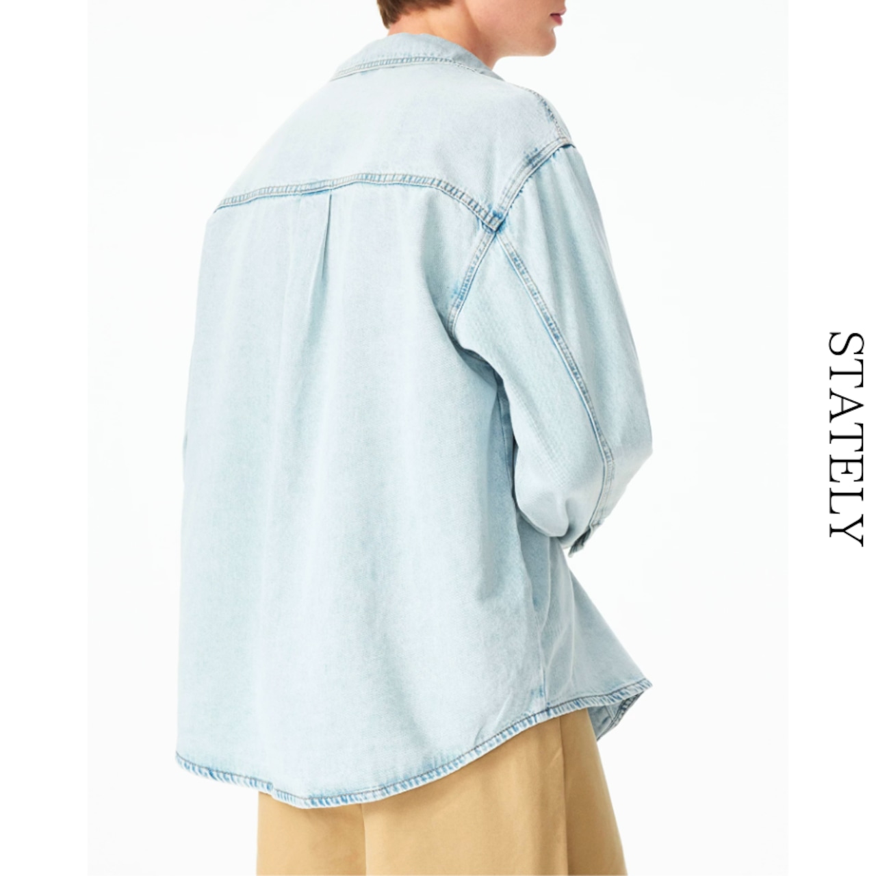 Ice Denim ライトウォッシュシャツ_T43・画像3