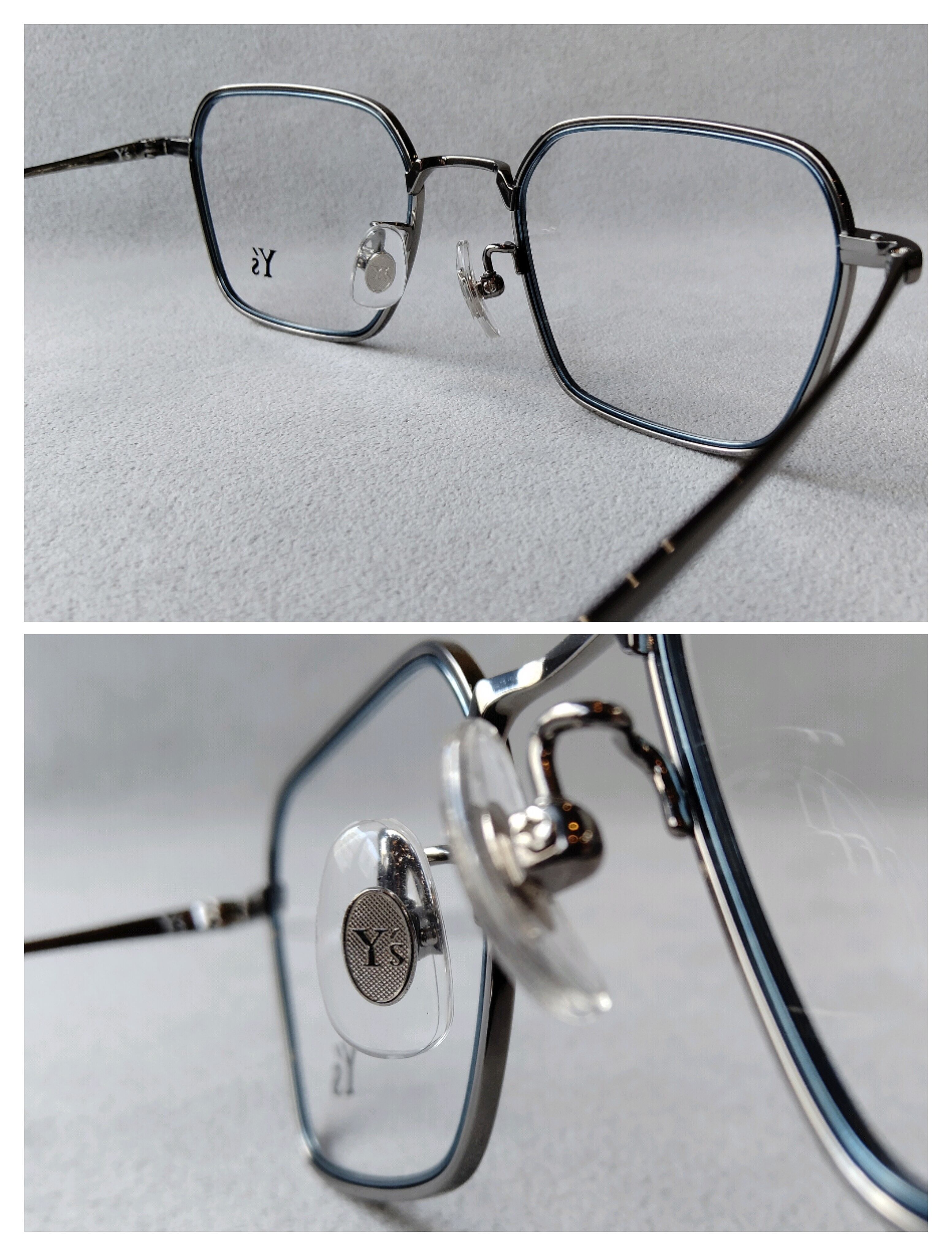 Y's (ワイズ) EYEWEAR 81-0031-3 // Light GRAY ＆ NAVY ［made in