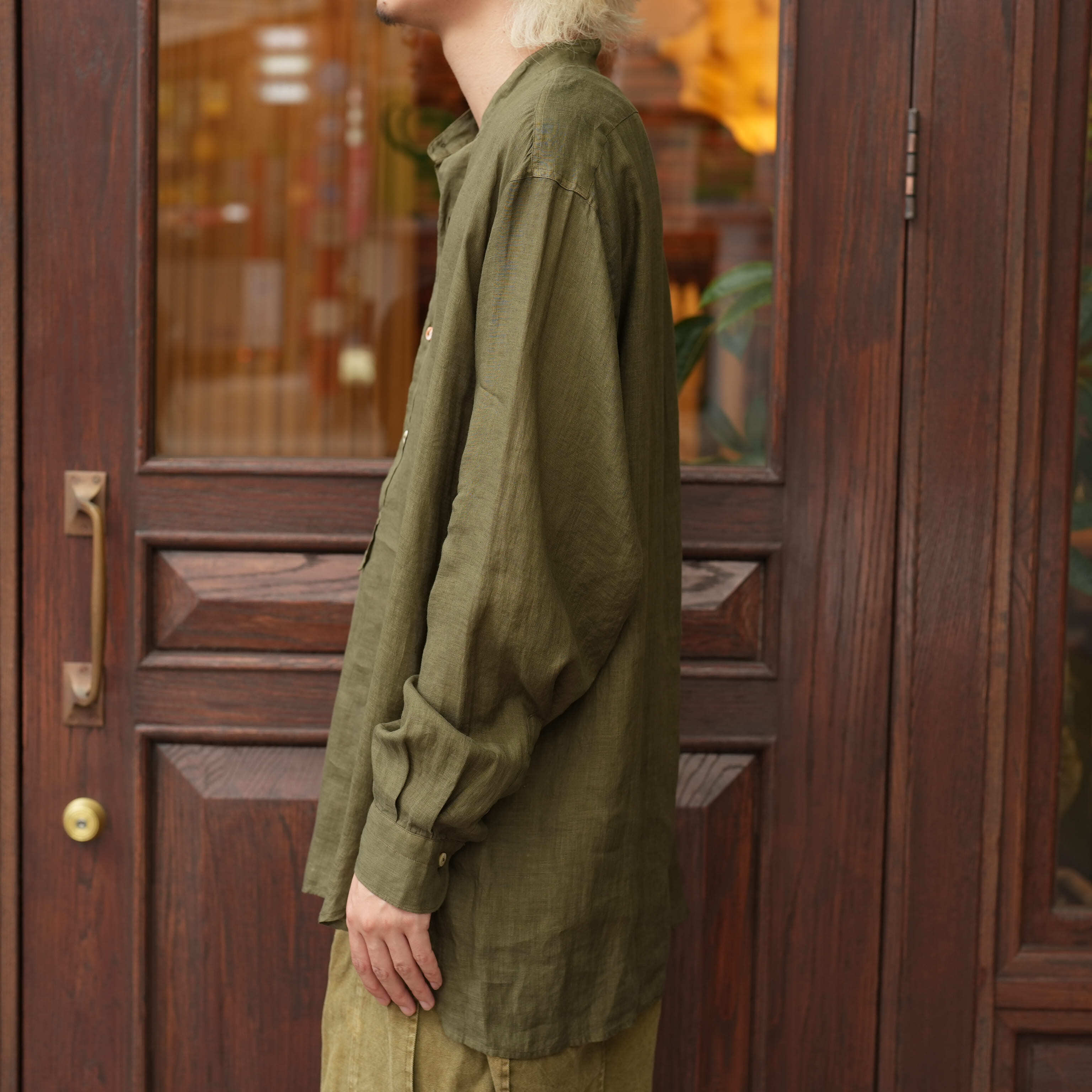 MAATEE&SONS khaki ドS LINEN PULLOVER リネン MAATEE&SONS for khaki 