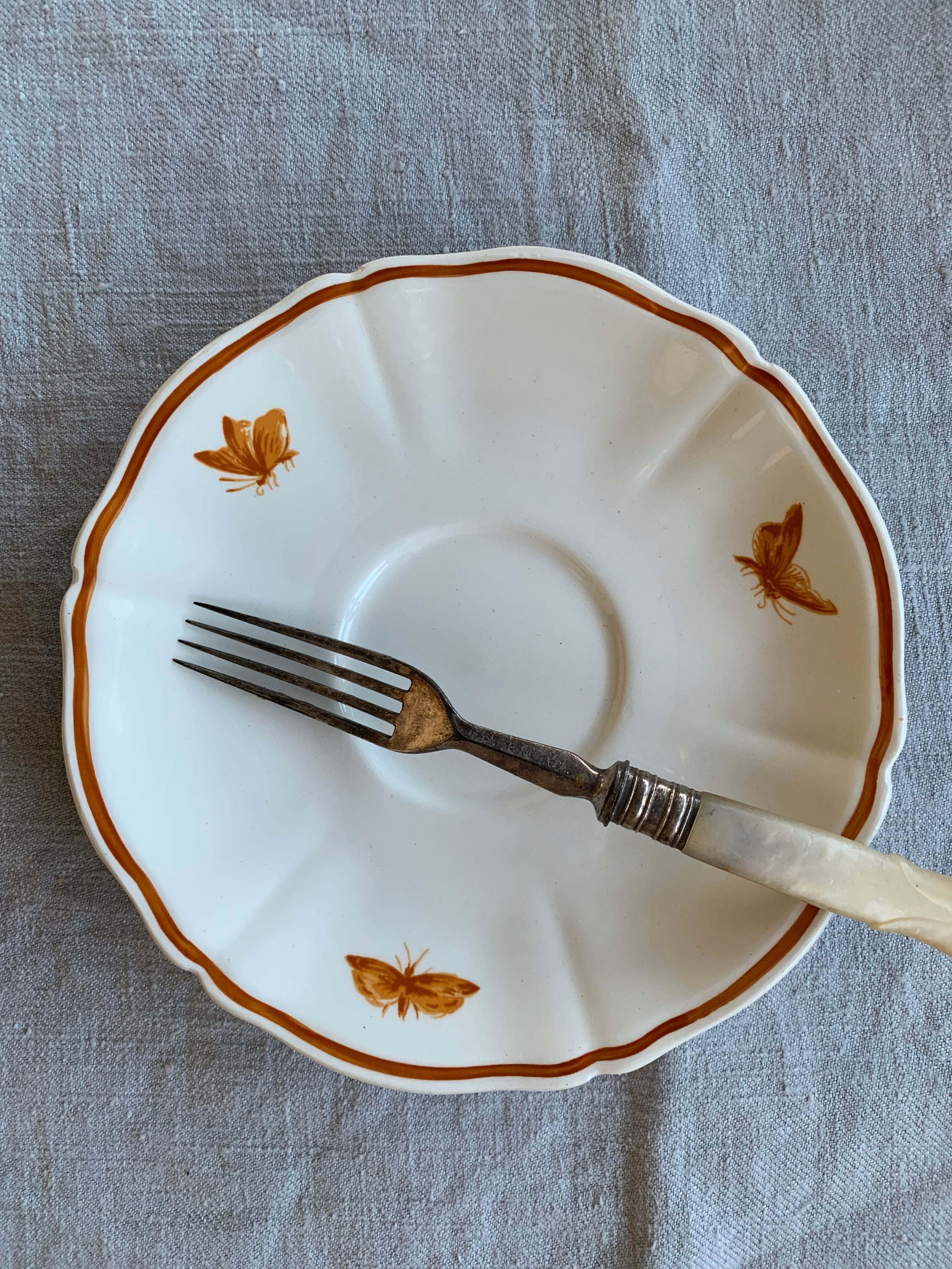 Vintage French pottery ソーサー皿