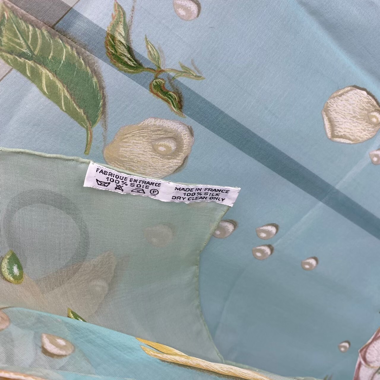 HERMES CARRES90 LA ROSEE Anne Gavarni LARGE SIZE SILK 100% SCARF 