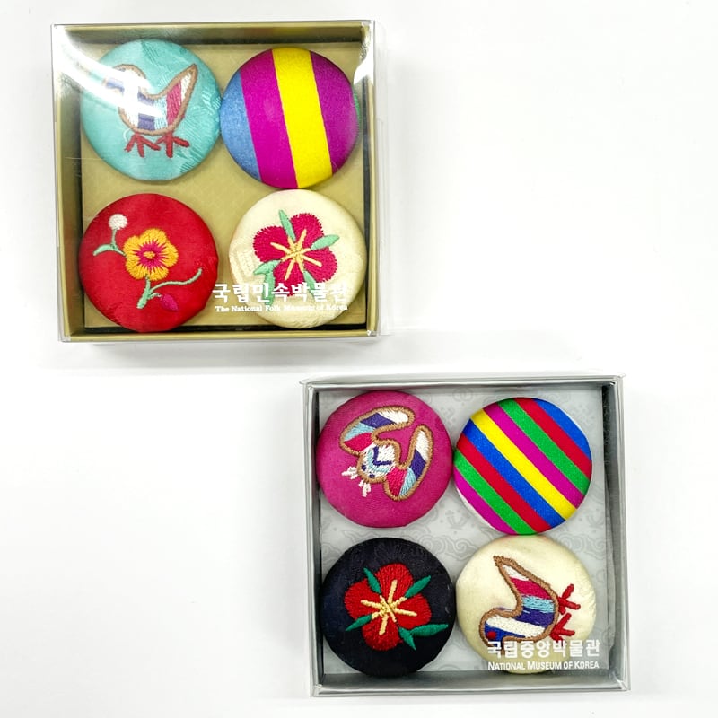 韓国伝統工芸】刺繍マグネット4点セット | dal pid