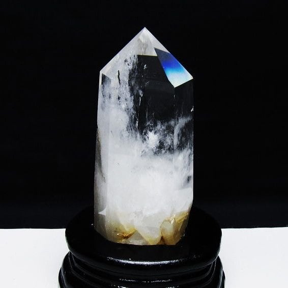 水晶 六角柱 水晶 ポイント 台座付属 一点物 152-3782