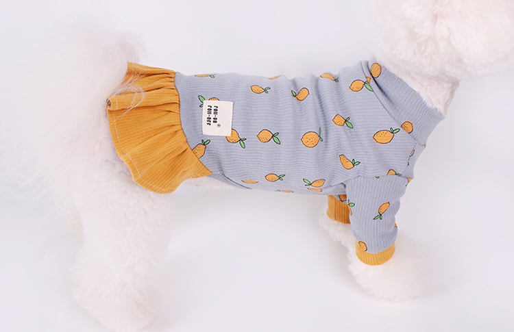 Lemon Onepiece S ~ XL 2color / 犬服 秋冬 新作 可愛い 犬の服 ドレス お揃い ドッグウェア 小型犬 中型犬 猫