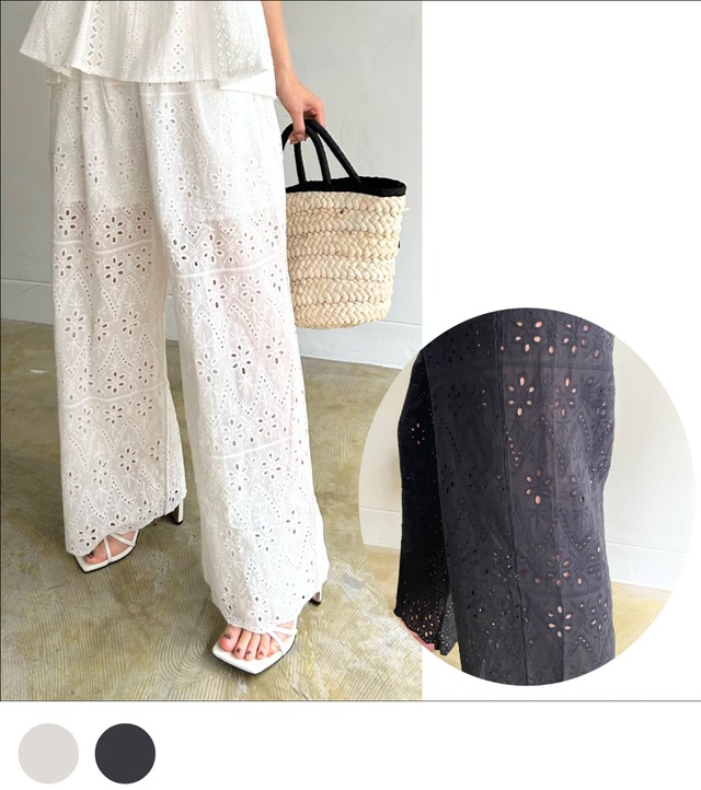 #NO.1 PUNCHING LACE PANTS -2color-