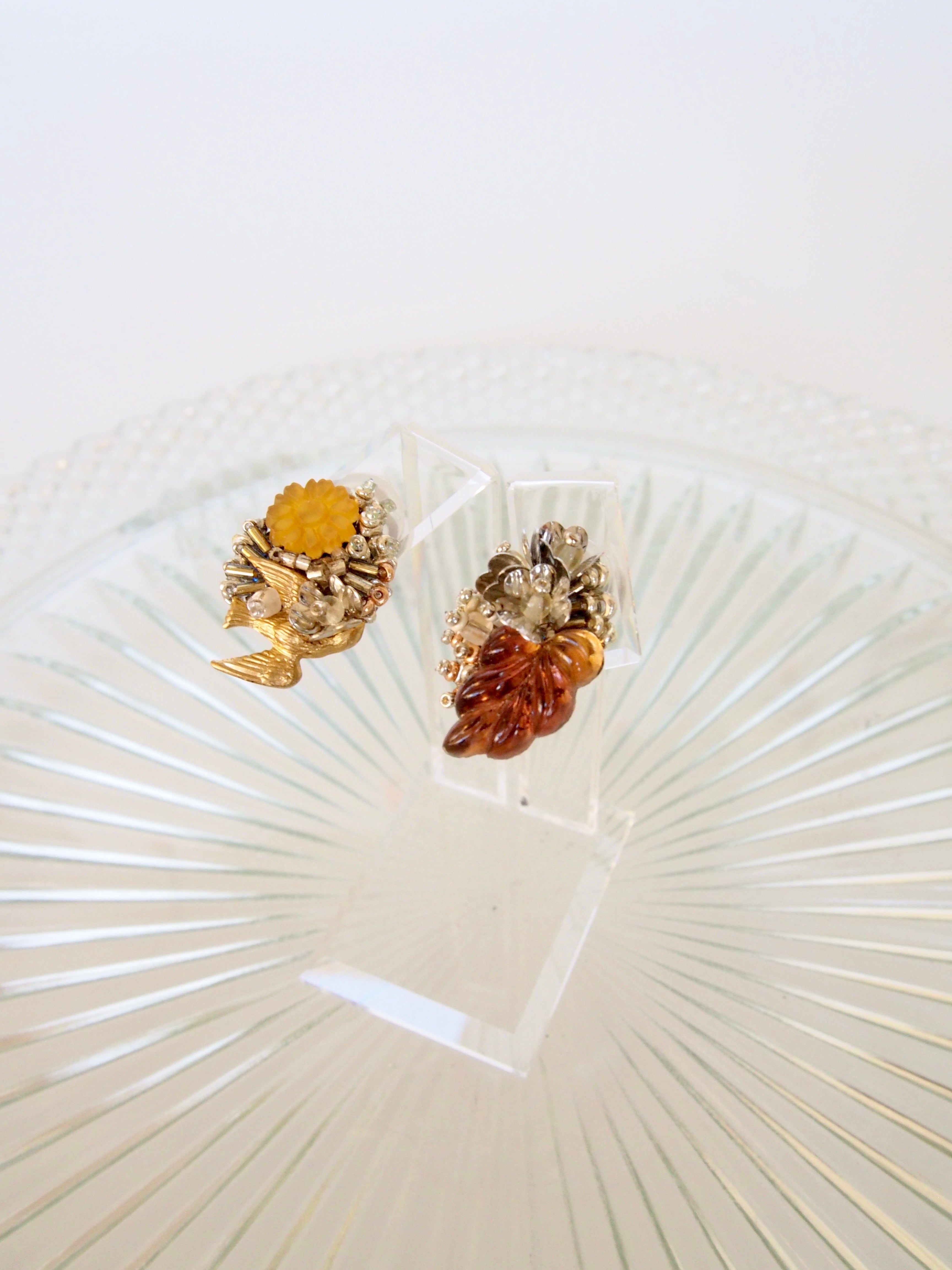 " mini collage earrings "【 Le jardin secret 】