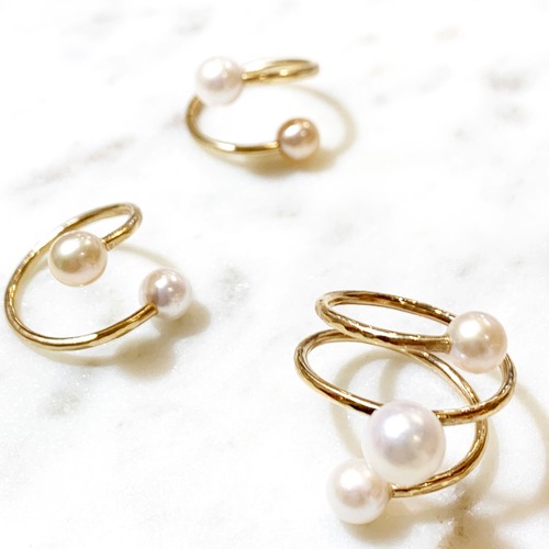 round pearl rings （3pearl）