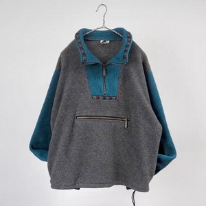 L.L.Bean fleece pullover jacket Aztec Gray