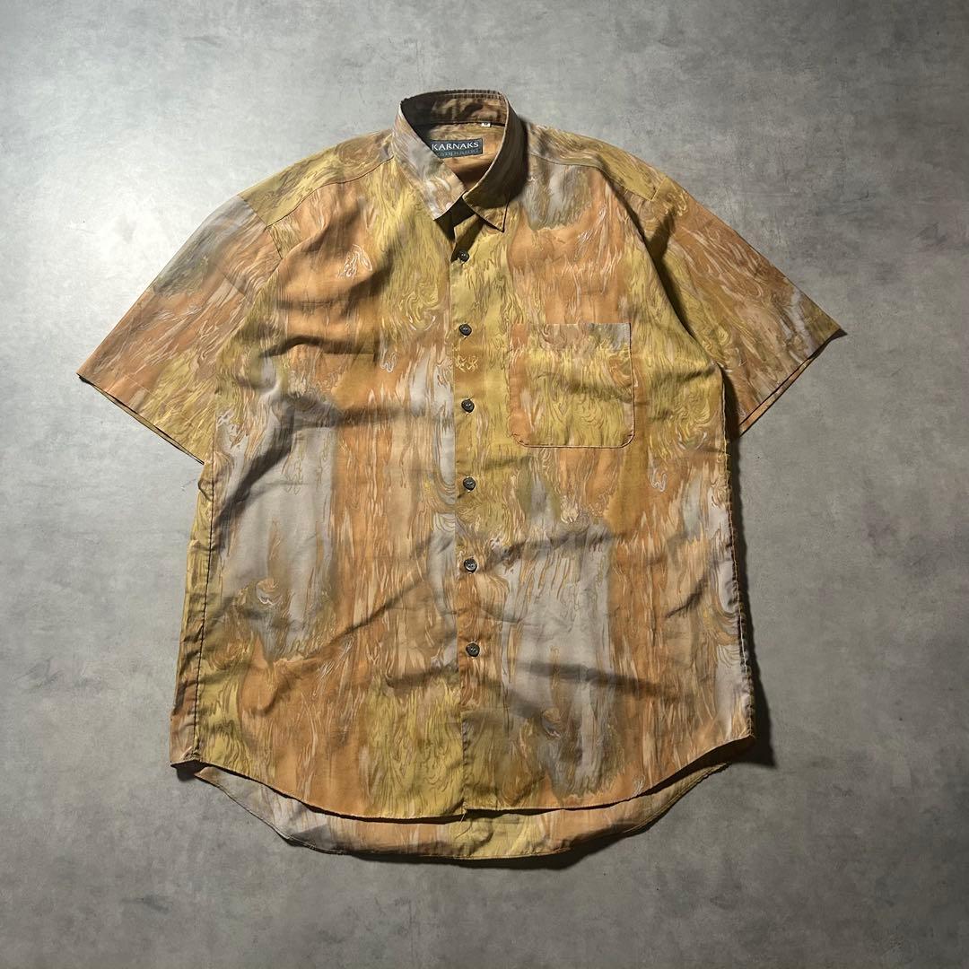 90s fire pattern design shirt