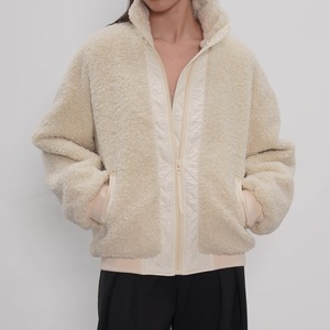 スタンドカラーボアジップジャケット JK3542