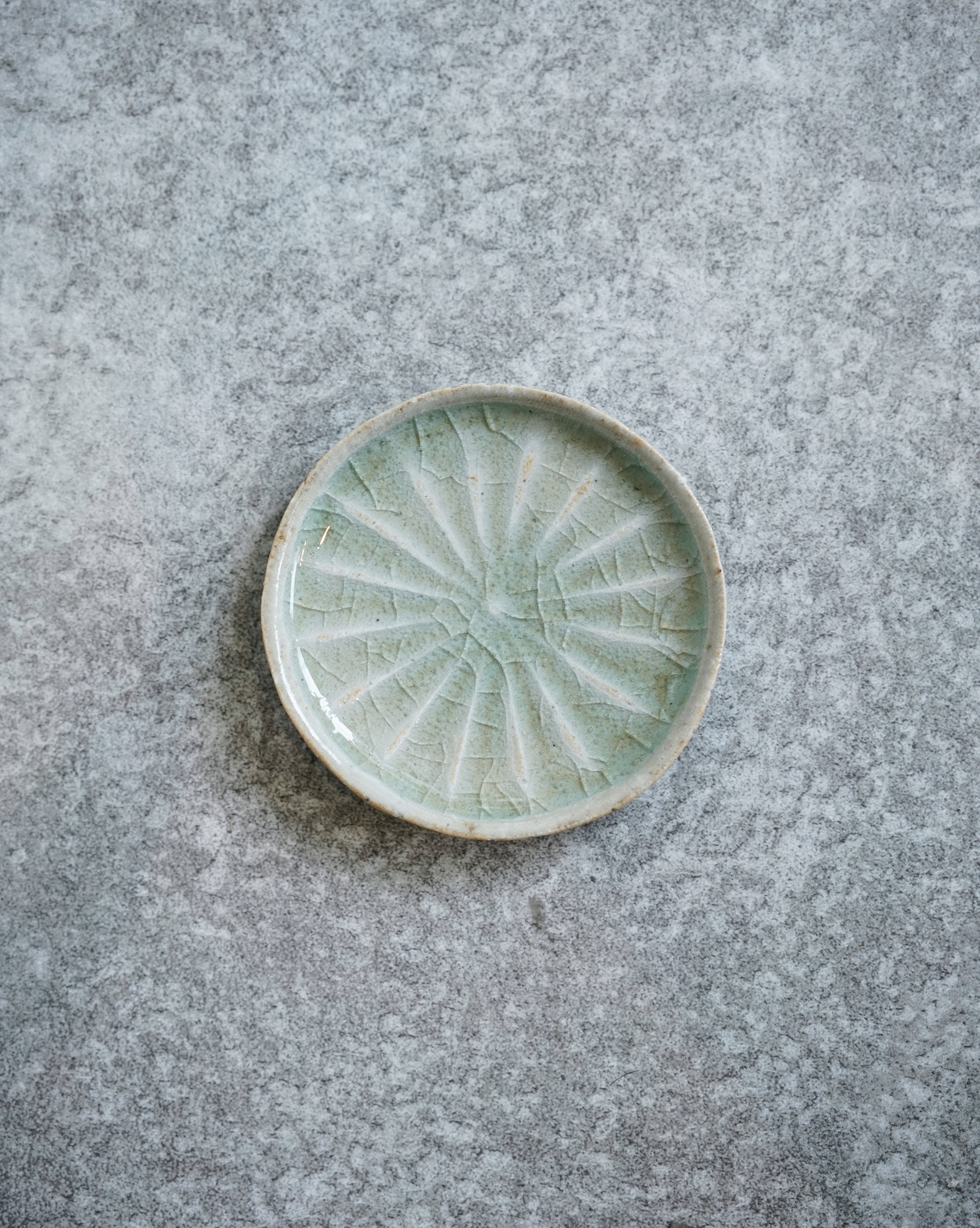 灰釉丸豆皿 / 雪ノ浦裕一