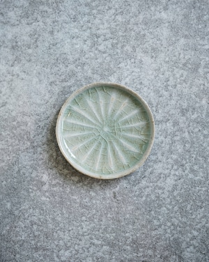 灰釉丸豆皿 / 雪ノ浦裕一